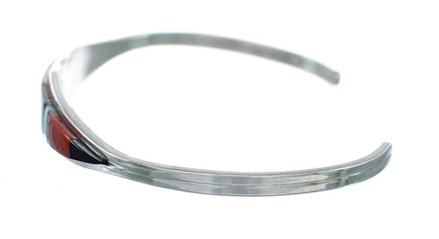 Zuni Multicolor Inlay Sterling Silver Cuff Bracelet NN20133